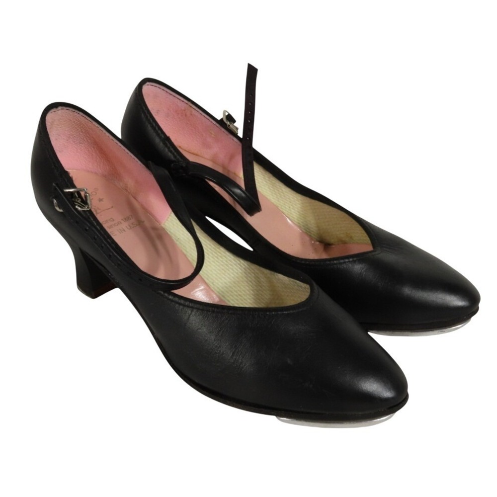 VTG Capezio Manhattan Xtreme MARY JANE HEELED TAP SHOES Dancing Character 8 N